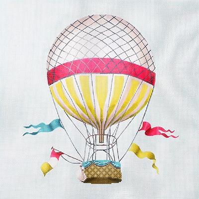 Hot Air Balloons - Large Pink – Needlepoint.Com