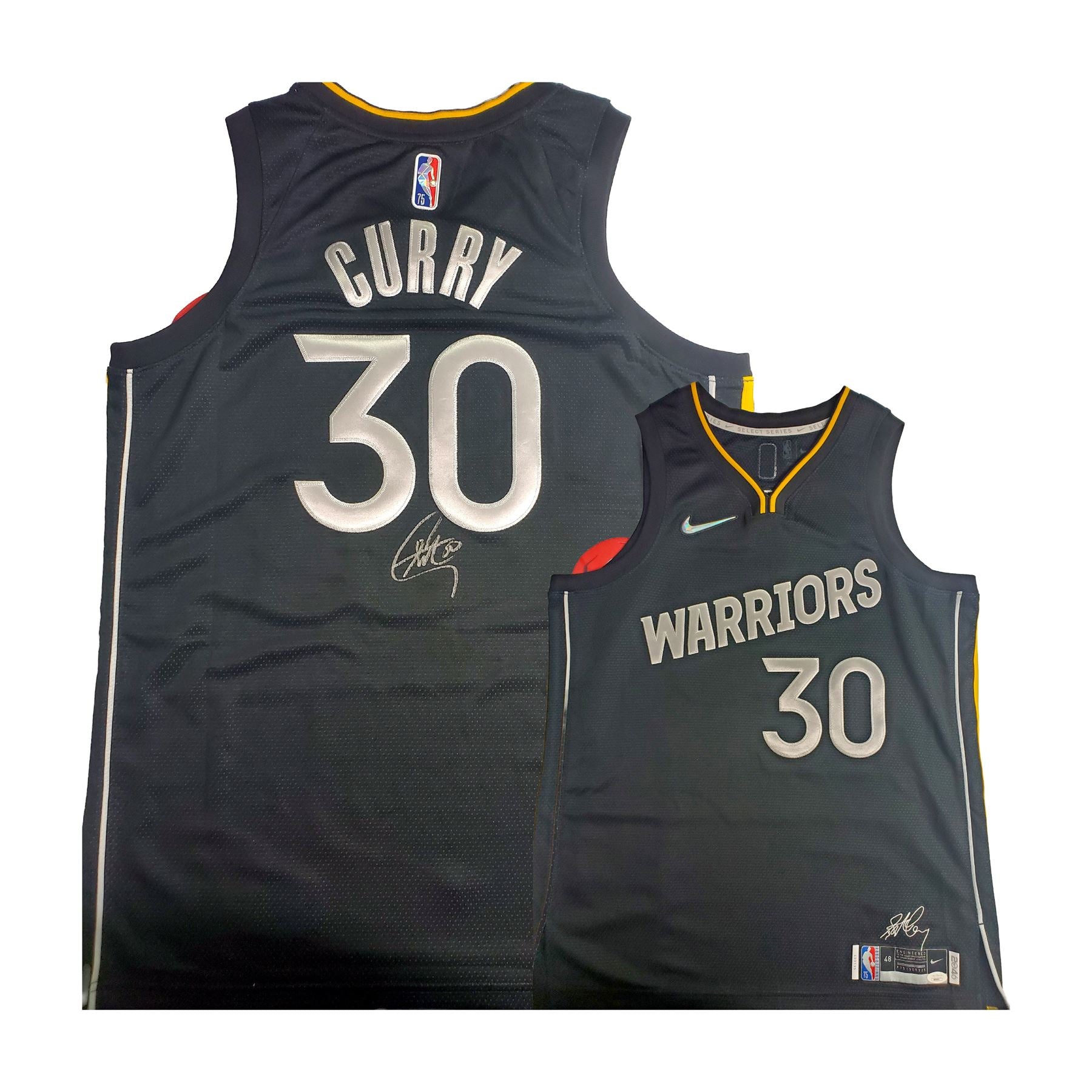 FranklinMint.com | Autographed Steph Curry Black 75th Anniversary
