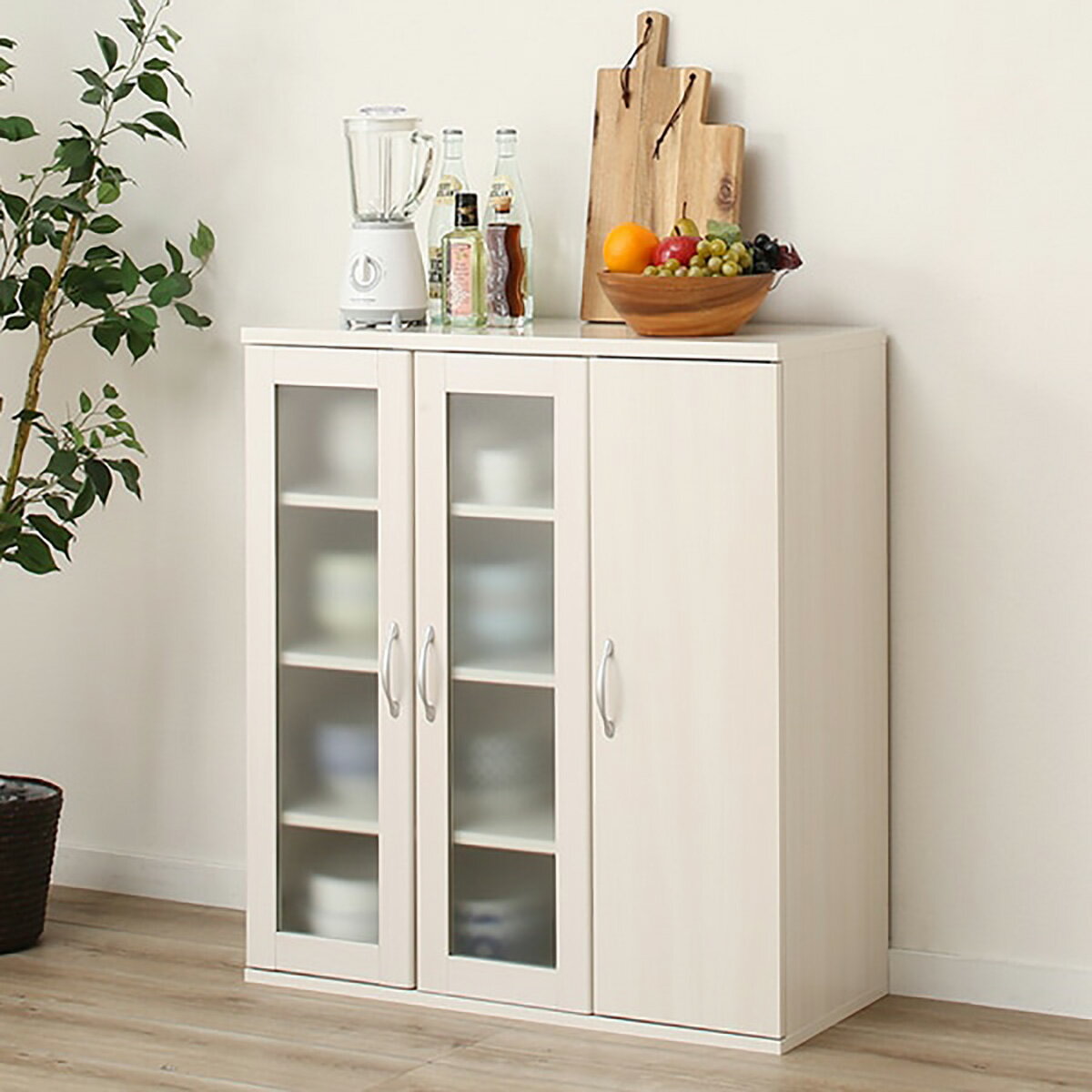 幅80cm] キャビネット(キャビネット ブリエ NLD9080 NA) 【1年保証