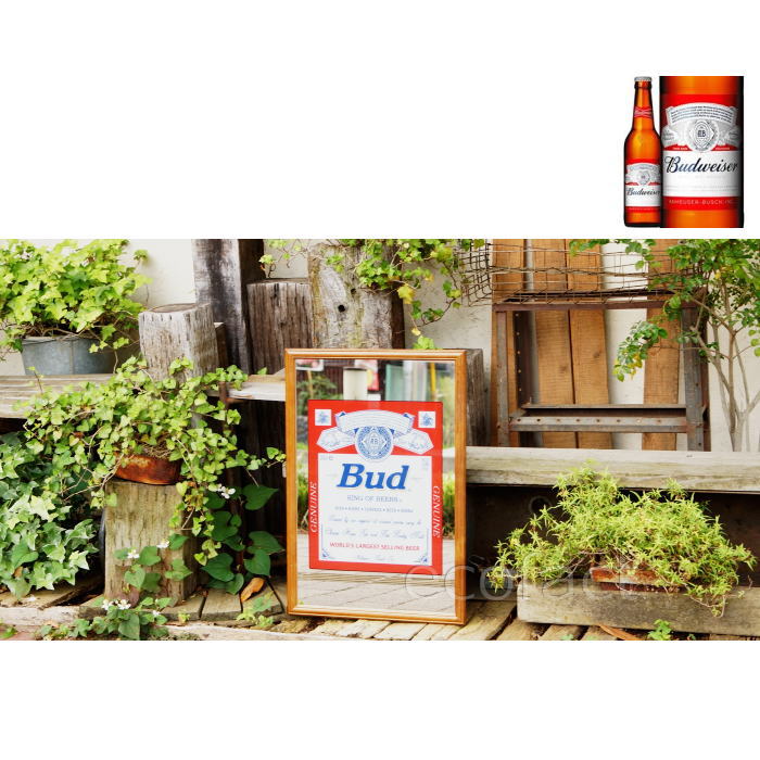 楽天市場】パブミラー バーミラー 鏡 壁掛け バドワイザー ビール