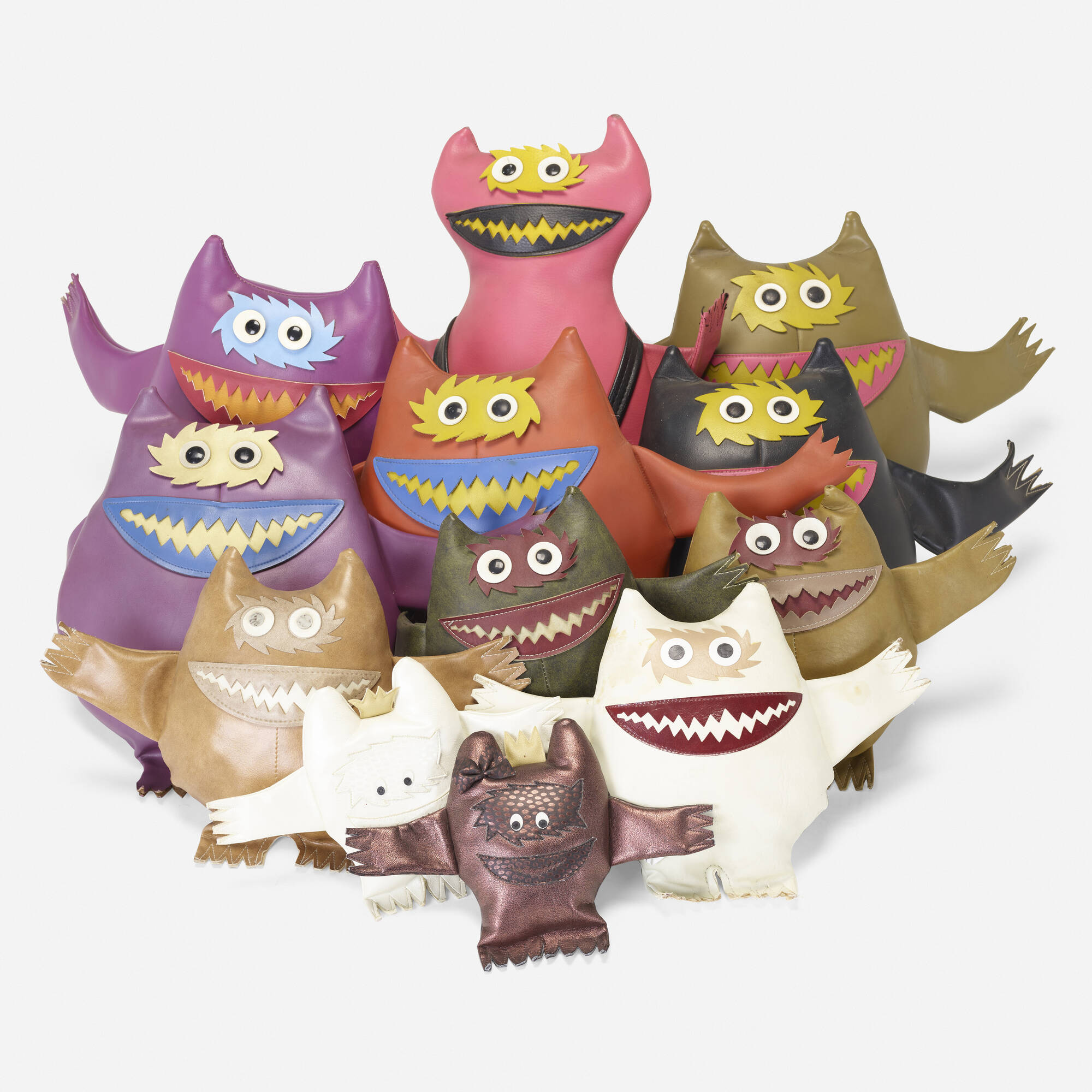 106: UNIROYAL INC., Nauga dolls, set of twelve < Art + Design