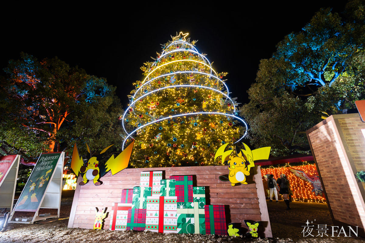 横浜赤レンガ倉庫でポケモンイルミ「Pokémon Happy Holidays」開催中
