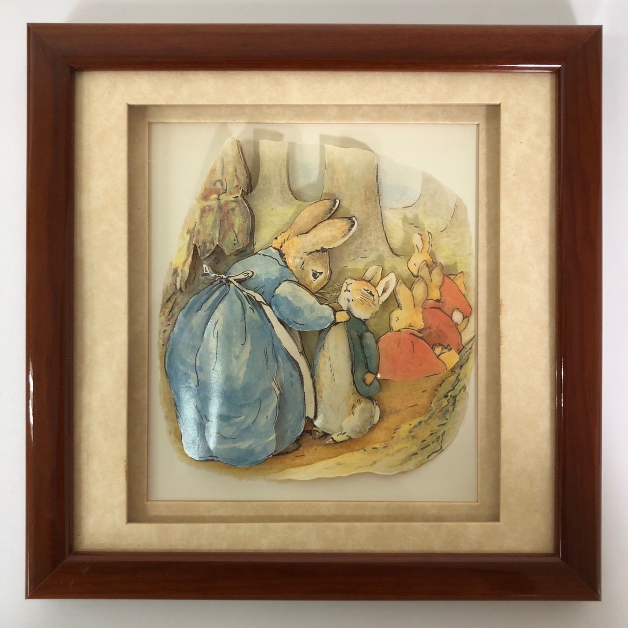 ピーターラビット 3点セット 立体絵画 デコパージュ シャドーアート
