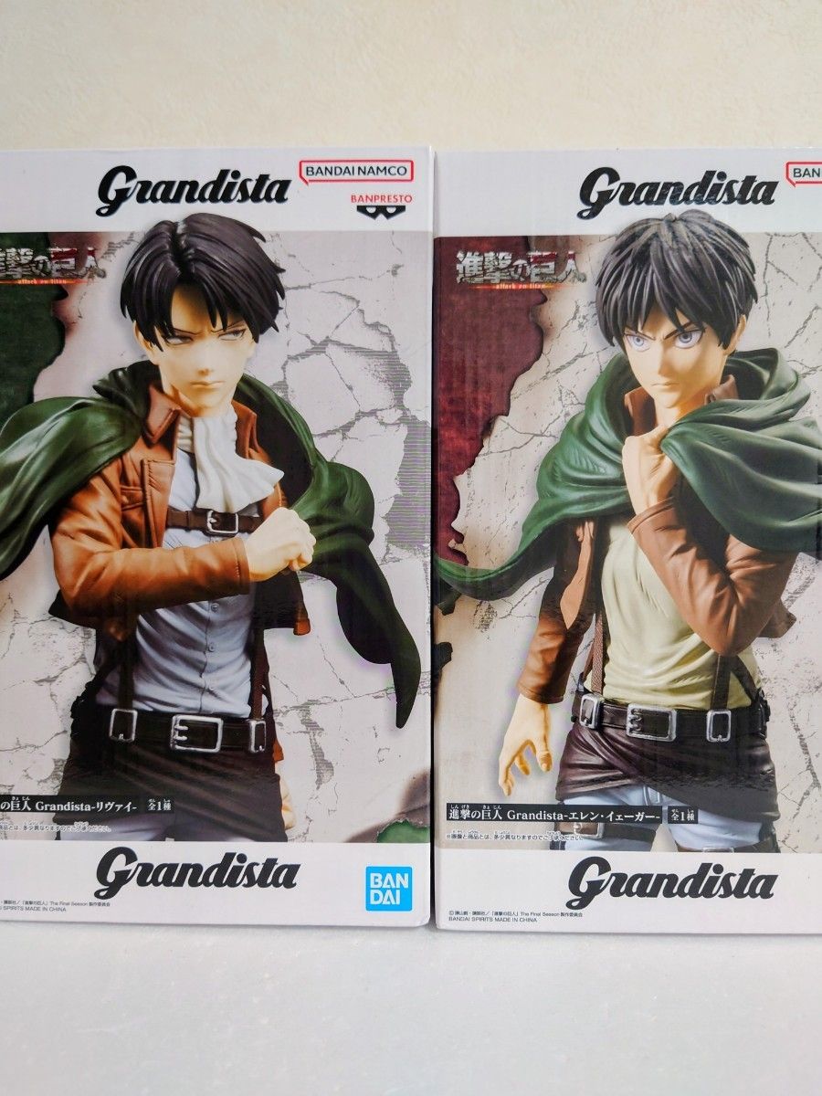 新品未開封】 進撃の巨人 grandista リヴァイ エレン・イェーガー