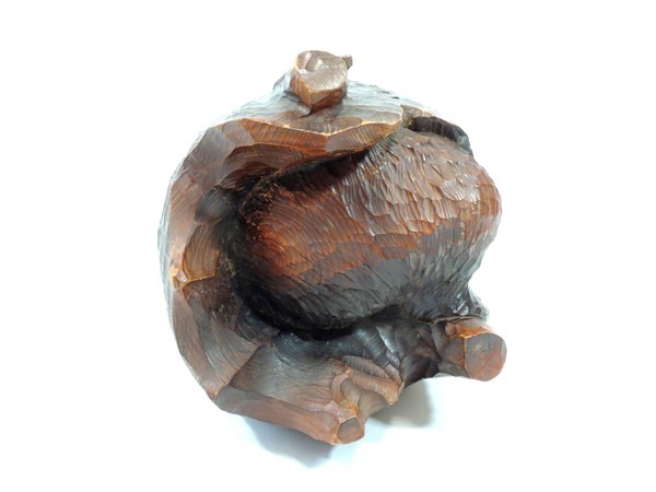 Yahoo!オークション - 北海道美術/上山勇次/寛ぎ 表情熊/木彫り熊/40cm