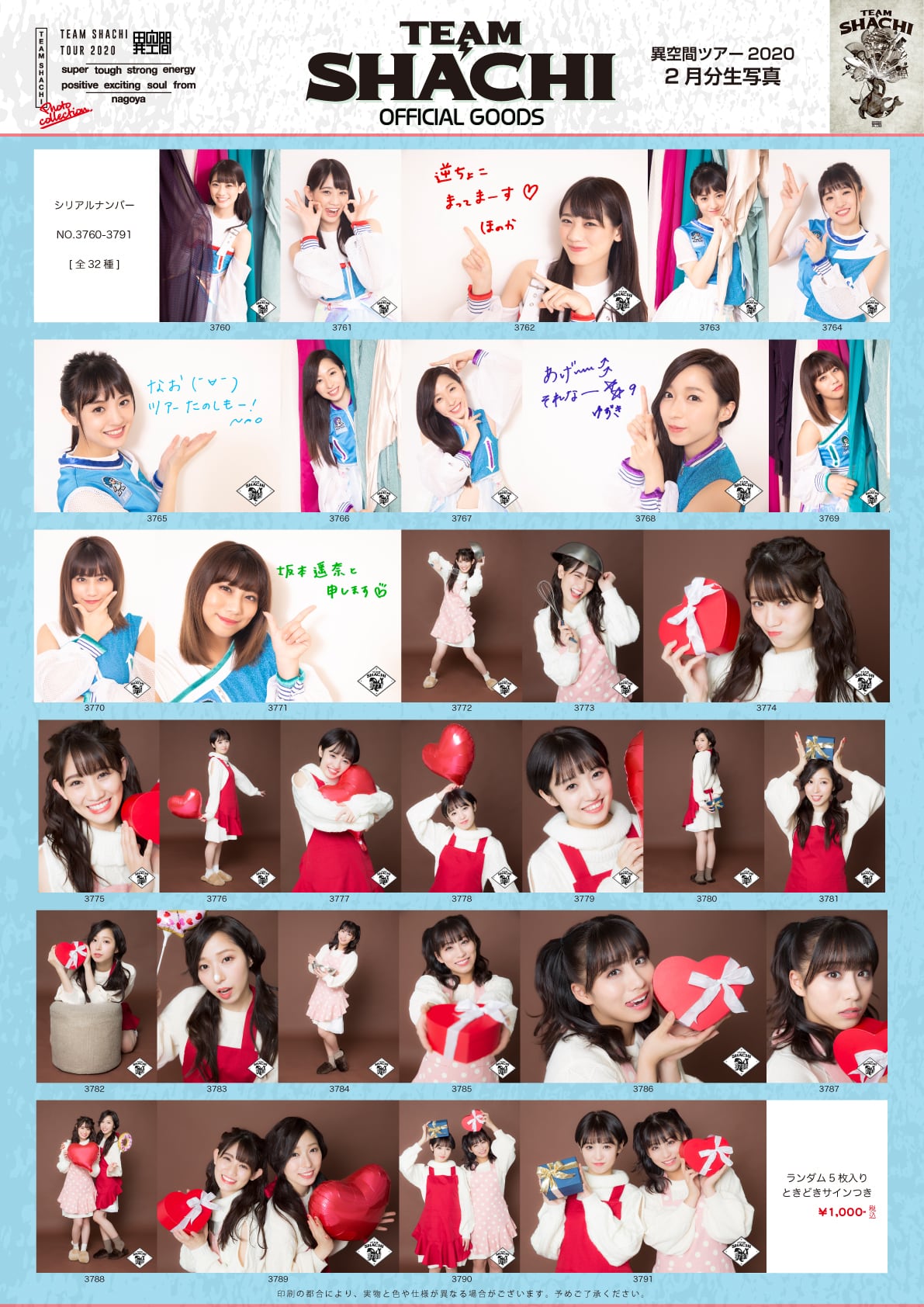 TEAM SHACHI 2月分生写真 | TEAM SHACHI SHOP