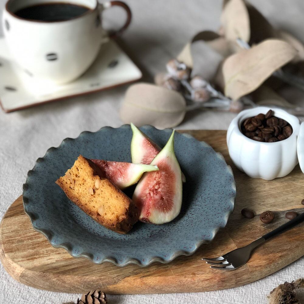 15163 TOJIKITONYA【Fuchiha（フチハ）】6.0ケーキプレート：グレー