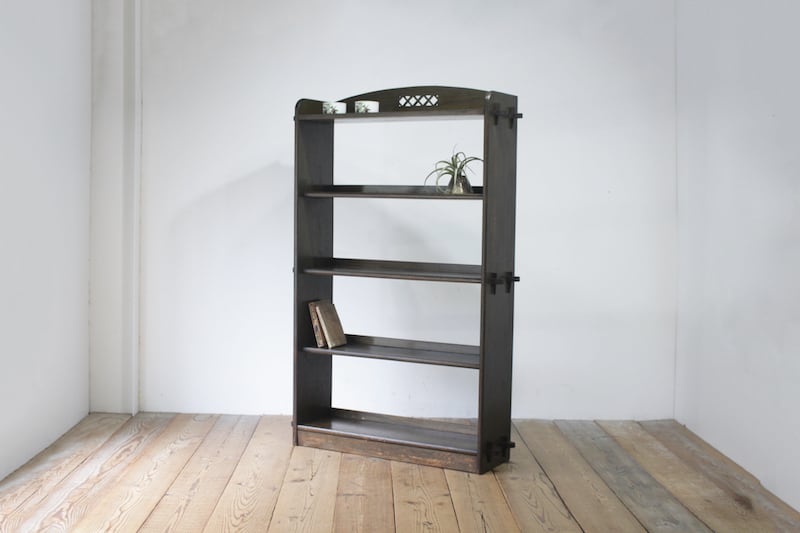 レトロ 楔本棚 くさび ブックシェルフ ヴィンテージ 飾り棚 無垢材