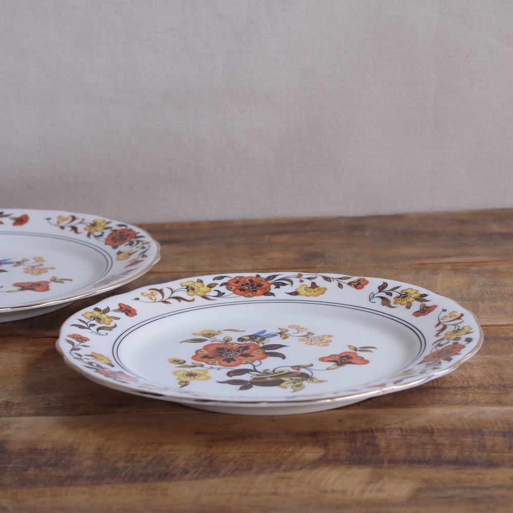 2枚セット ペア エインズレイ アンティーク お皿 ミツバチ