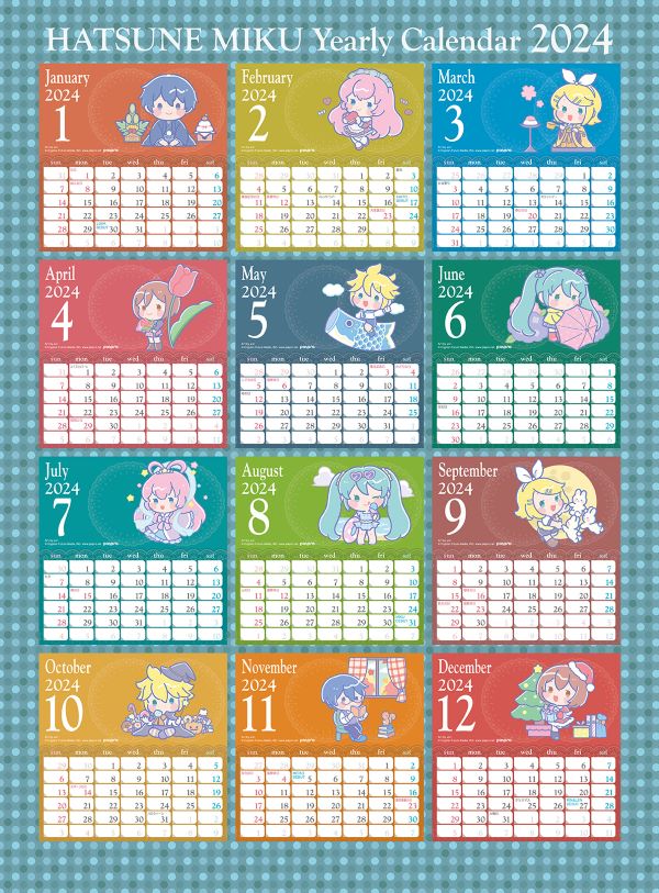 エンスカイより「初音ミク 2024年カレンダー」が発売！ – 初音ミク公式