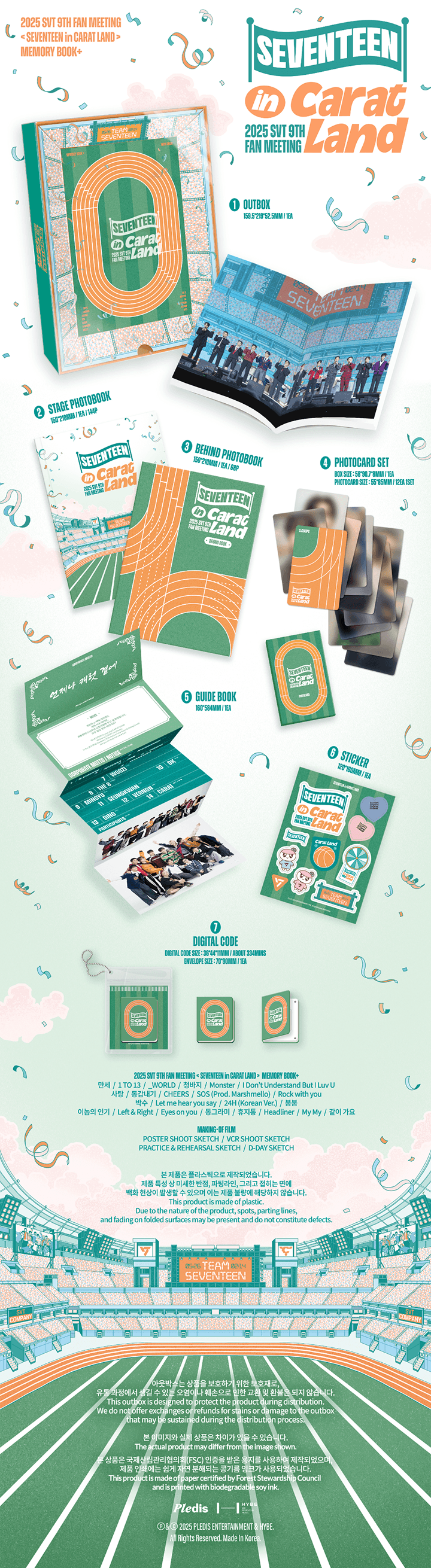 SEVENTEEN - 2025 SVT 9TH FAN MEETING SEVENTEEN in CARAT LAND MEMORY BO