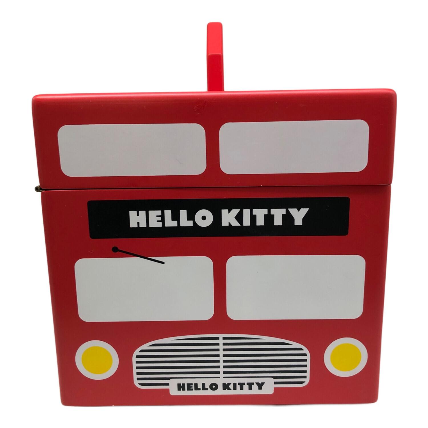 HELLO KITTY (ハローキティ) 木製ロンドンバス型多目的ボックス レッド