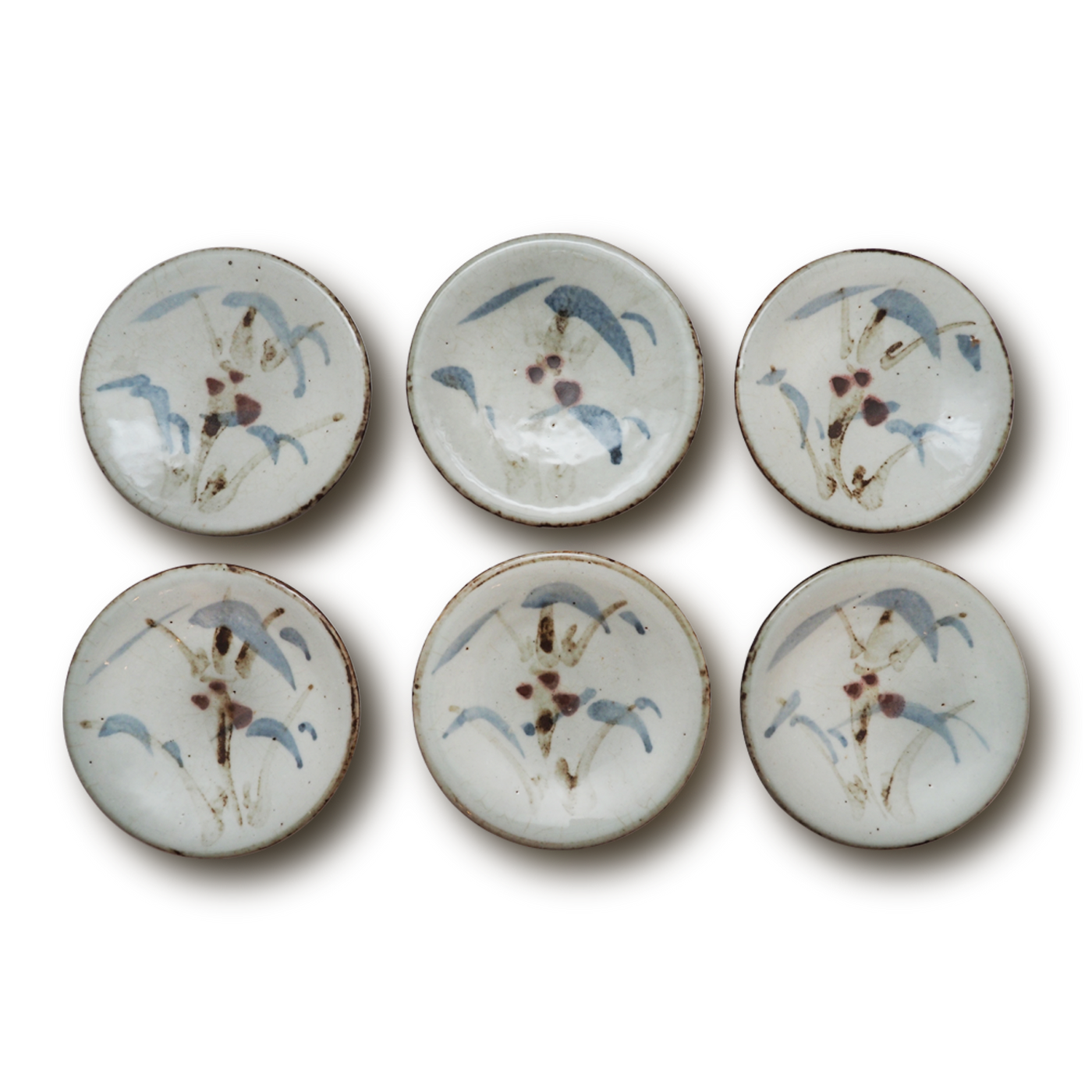 河井寛次郎 棟方志功箱 草花紋磁皿 6客揃 – Gallery Nisui