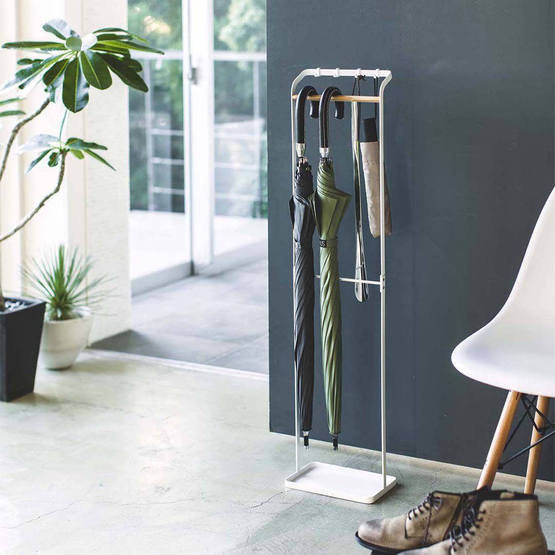 引っ掛けアンブレラスタンド タワー ホワイト｜玄関・ガーデニング用品