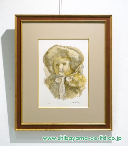小磯良平「西洋人形」リトグラフ :: 絵画買取・販売 - シバヤマ