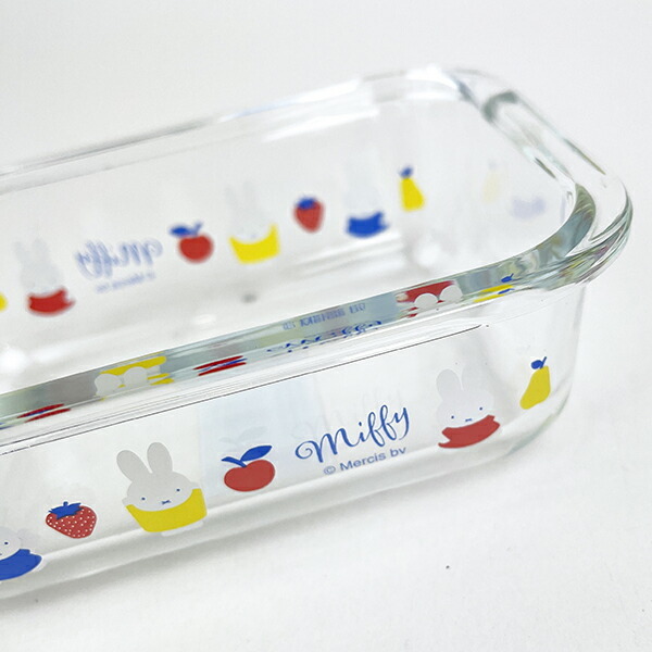 ミッフィー miffy 耐熱ガラス製4点ロック 保存容器 キッチン用品