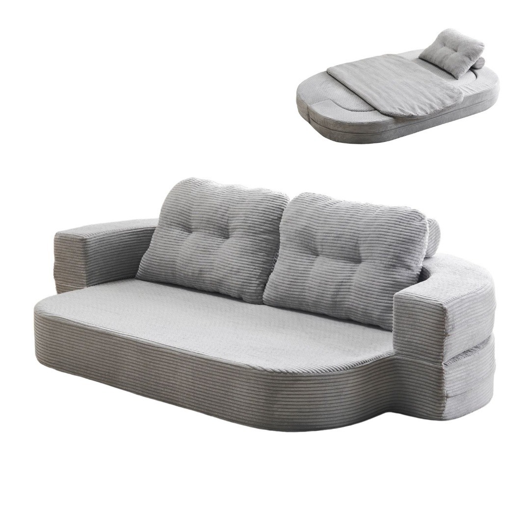 ソファベッド 組立て不要 2人掛け 1人掛け フロアソファ ローソファ