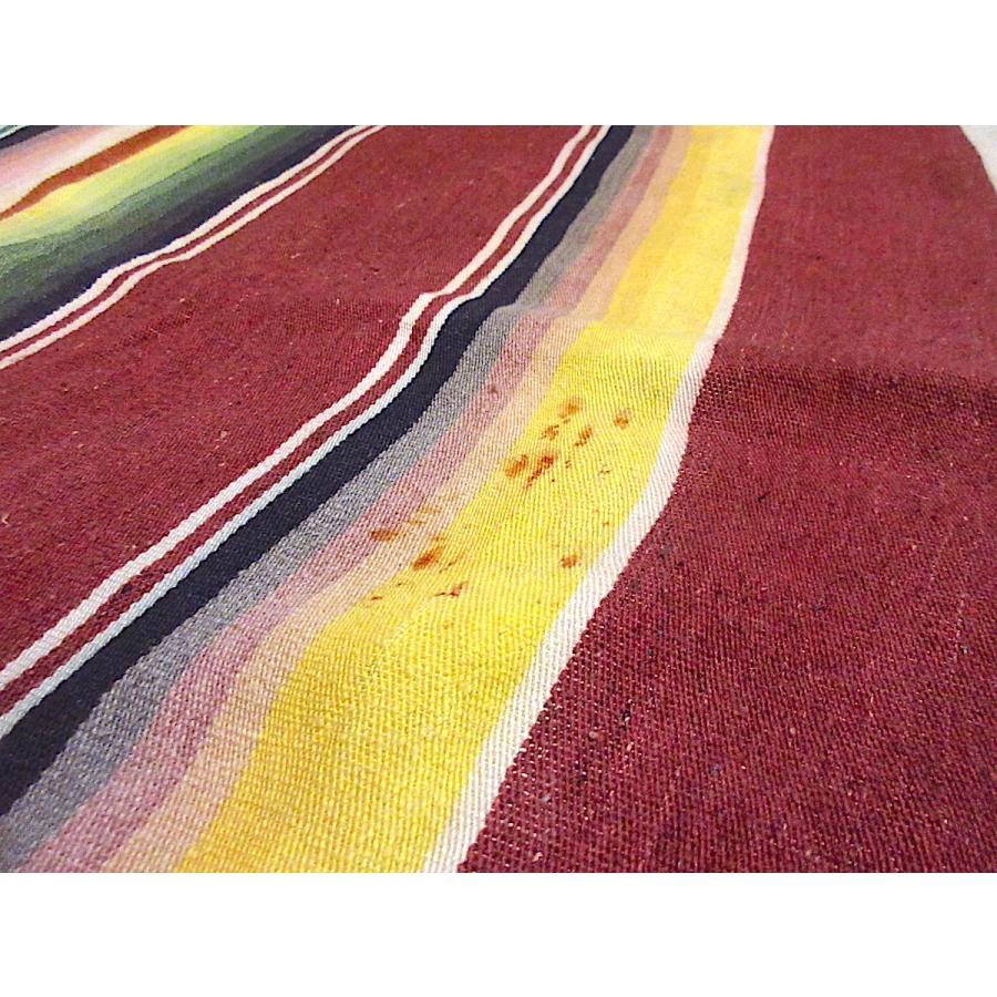 ビンテージ40's50's○メキシカンラグ約222cm × 約160cm○240911m1-rug