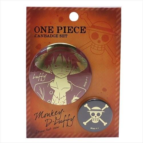 ワンピース 箔押しカンバッジ2個セット ルフィ グッズ 缶バッジセット