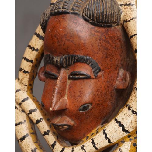 アフリカ コートジボワール グロ族 ザウリ マスク 仮面 394 木彫り