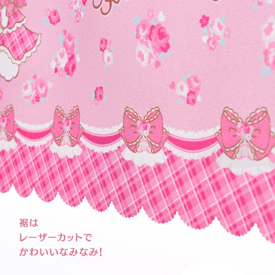 ハローキティ サンリオ カフェカーテン ( ラブリーフラワーキティ) 155