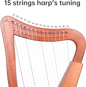 Amazon.com: Harp, AKLOT 15 Strings Mahogany Lyer Harp 22 inch