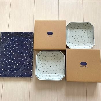 Amazon.co.jp: スコープ 東屋 木瓜角皿 ヒラヒラ 正角 2枚セット