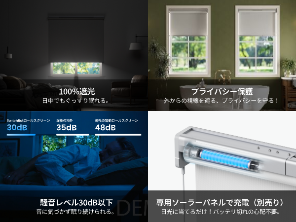 Amazon.co.jp: SwitchBot ロールスクリーン 自動開閉 1級遮光 ロール