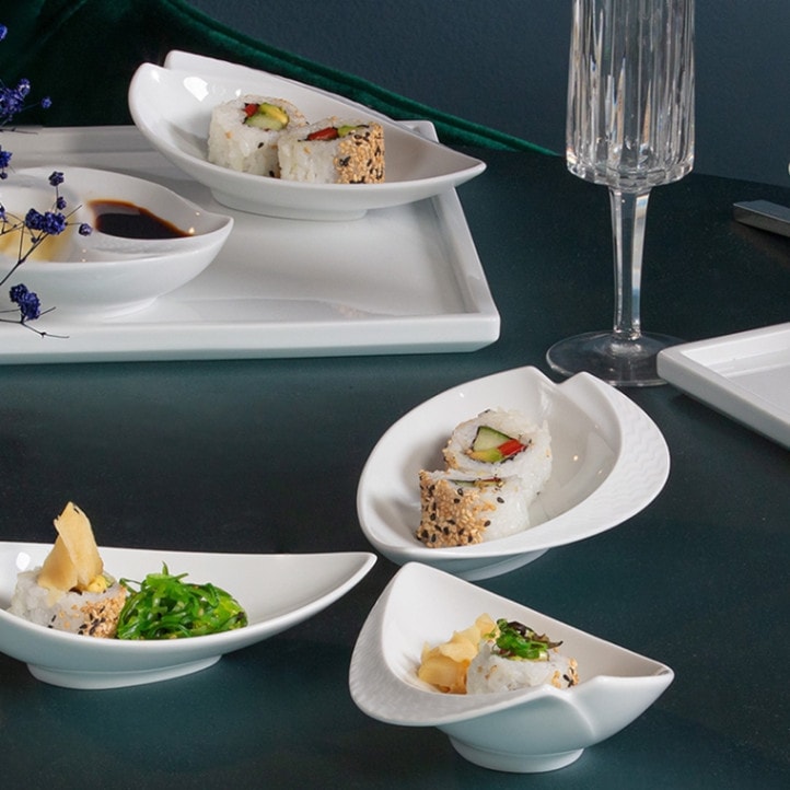 マイセン 波の戯れ エスニック ペアリーフディッシュ 000000/29282/2P