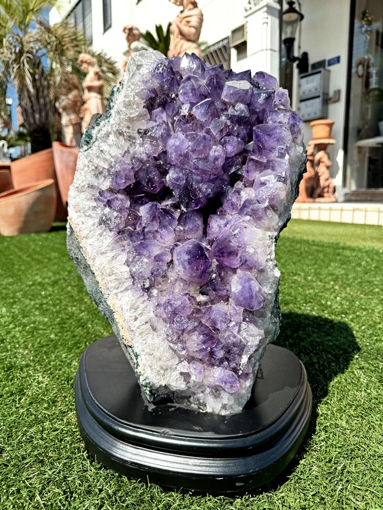 天然 アメジスト 紫水晶 クラスター 大きい 原石 H50cm 送料無料 鉱物