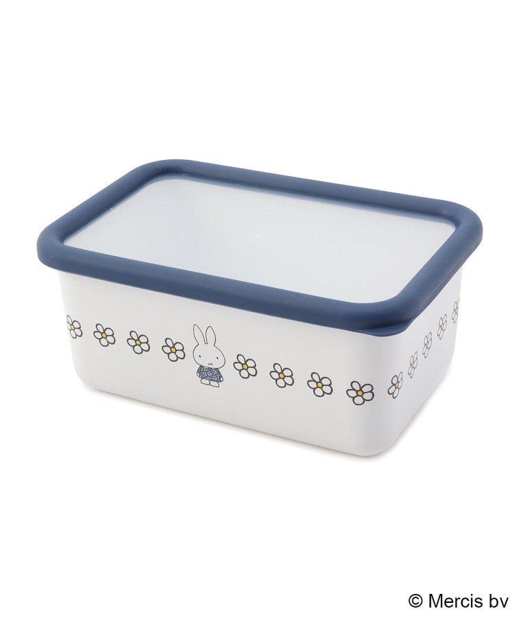 数量限定】Dick Bruna miffy 深型角容器 M ブルーフラワー（ミッフィー