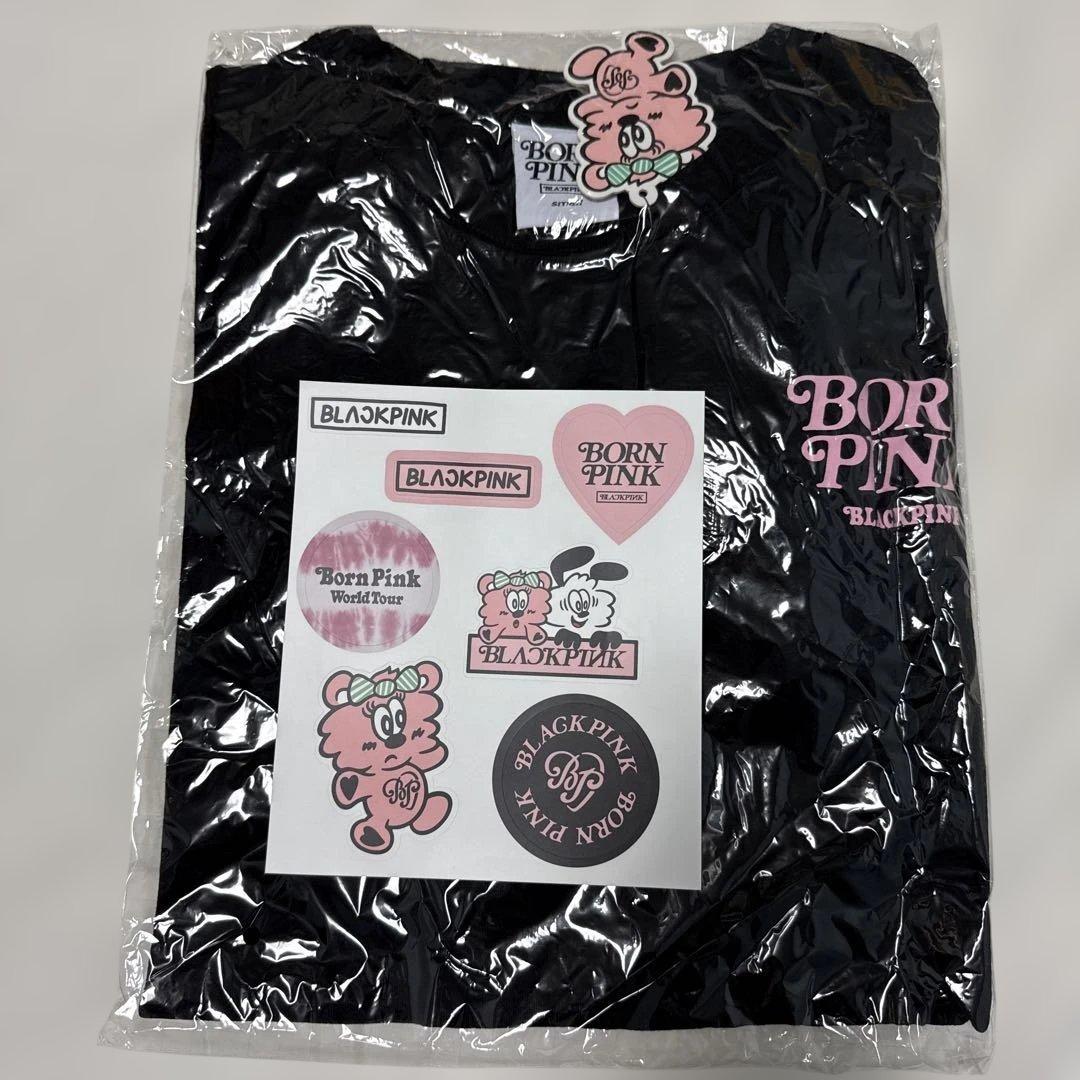 BLACKPINK Tシャツ➕ステッカー　セット BLACKPINK Tシャツ➕ステッカー セット ロゴTシャツ（PINK TIE DYE