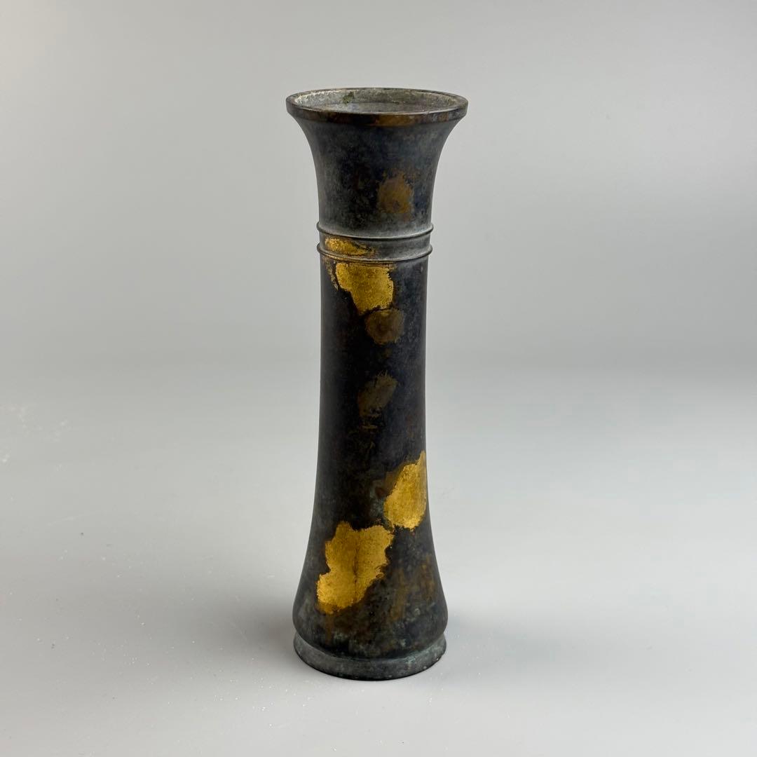 蔵六 青銅 花瓶 花生 花入 金属工芸 古美術 在銘 華道具 茶道具 Yahoo!オークション -「蔵六」(花器) (銅製)の落札相場・落札価格