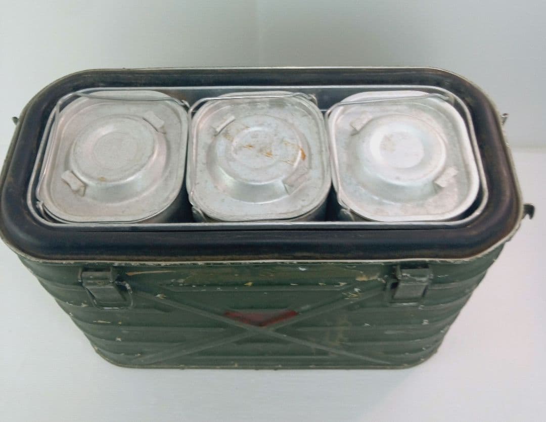 1962年】US製 ミリタリーコンテナ オリーブドラブ フードコンテナ*AE6