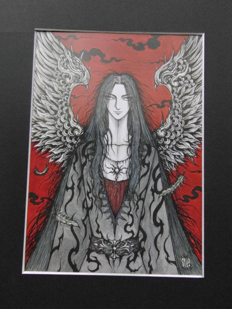 天野弓彦、【ルシファー】、希少な額装用画集より、状態良好、新品額装付 Yahoo!オークション - 天野弓彦 【ルシファー】 希少な額装用画集より