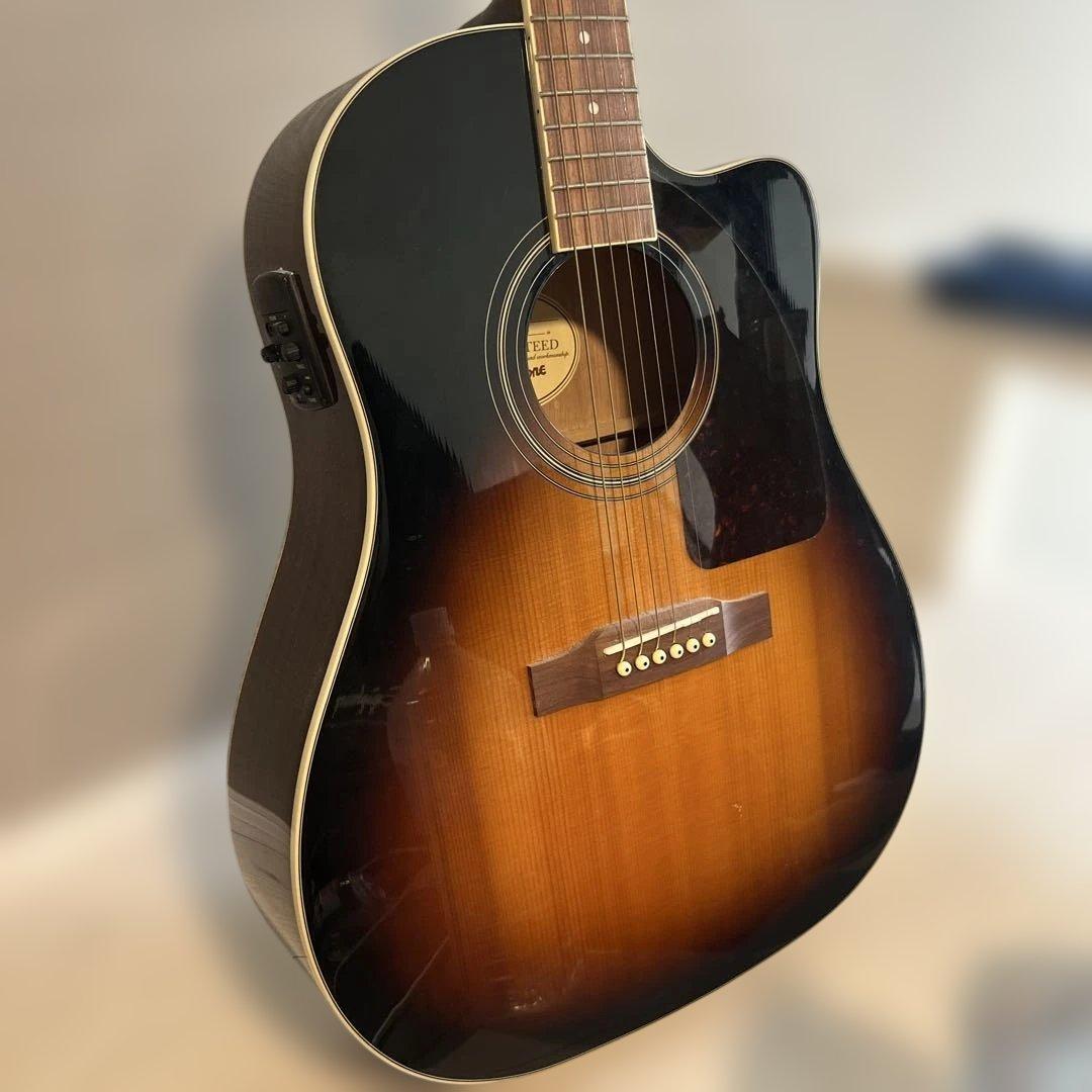 【紅の君】Epiphone AJ-220SCE　ソフトケース付き　エレアコ Epiphone AJ-220SCE Mahogany Burst <エピフォン>｜平野楽器 ロッキン