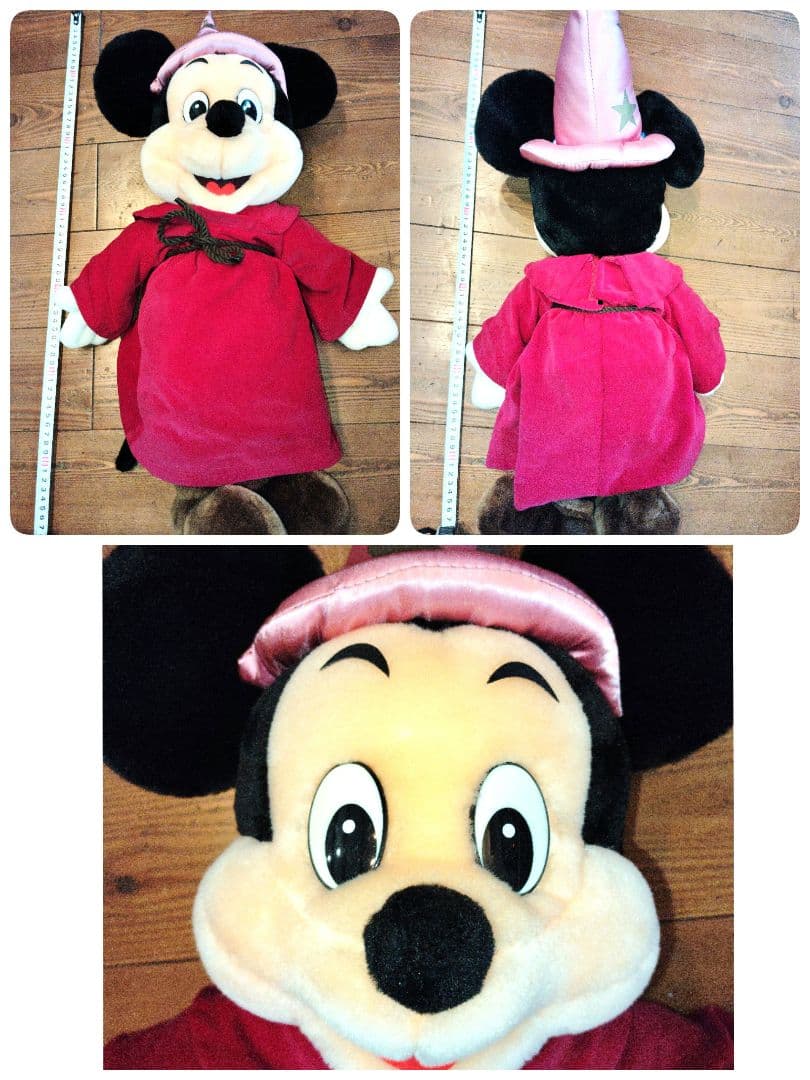 【限定価格】【美品】【激レア】ミッキーファンタジアぬいぐるみ約60cm DISNEY (ディズニー) ヌイグルミ レトロ ヨゴレ有 ファンタジア