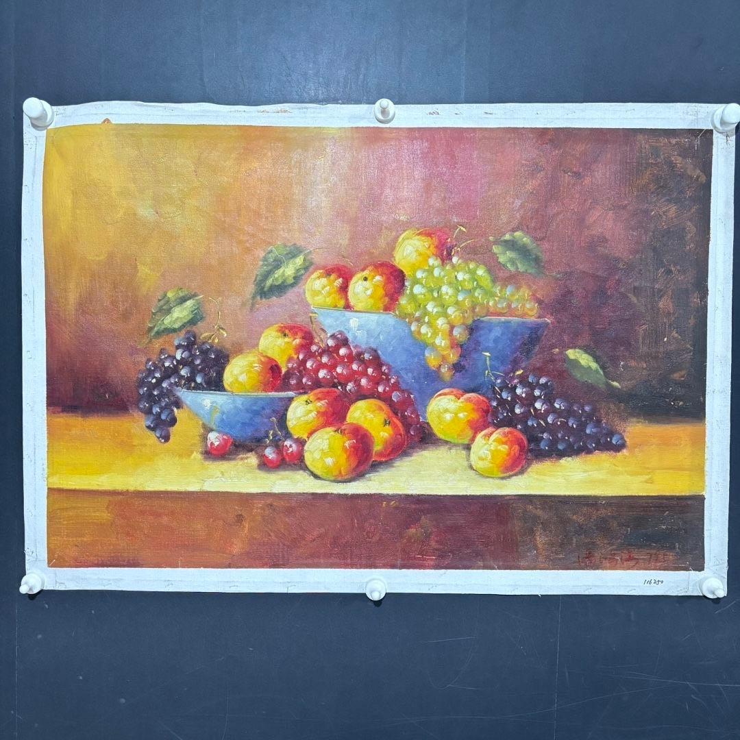 手描き 水彩油画 果物 静物画 潘鸿海 インテリアアート 約70×100cm 手描き 水彩油画 果物 静物画 潘鸿海 インテリアアート 約70×100cm