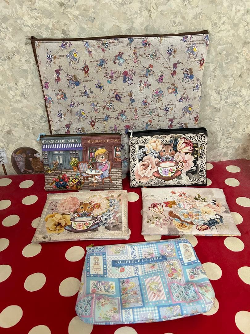 専用です　ハンドメイド　ファスナーポーチ6点　ジョリーフルール 専用です ハンドメイド ファスナーポーチ6点 ジョリーフルール 専用