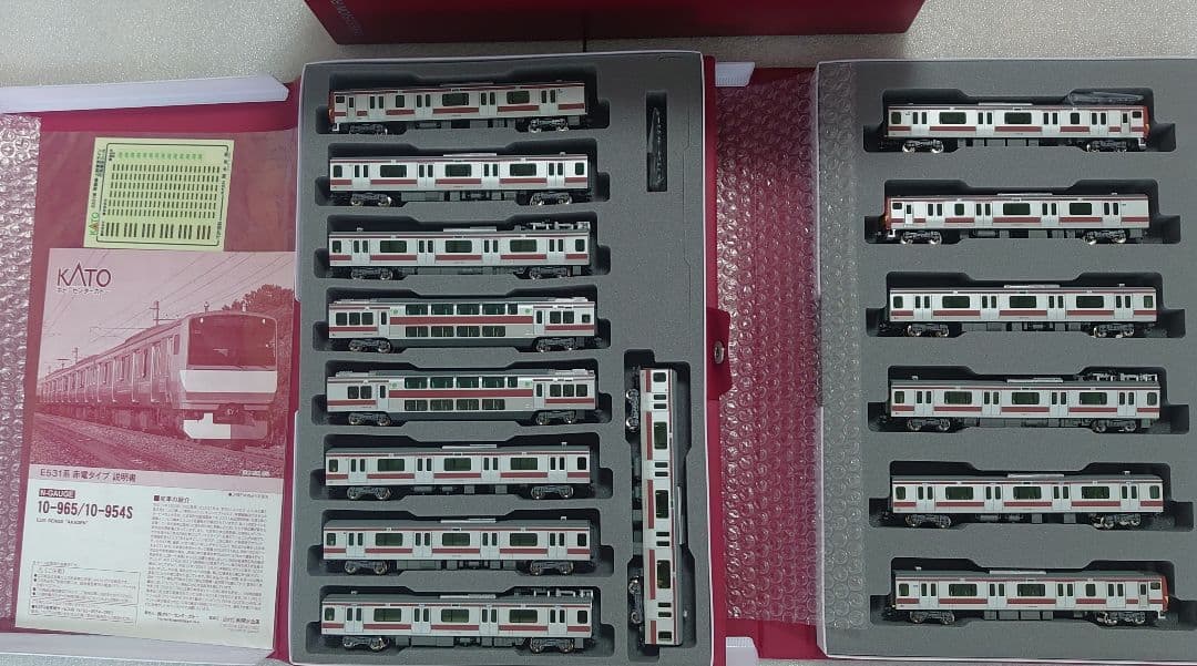 E531系 赤電 タイプ 15両フル編成 美品 10‐965 +　10‐954S カトー（KATO） 10-965 E531系 赤電タイプ 10両基本編成セット