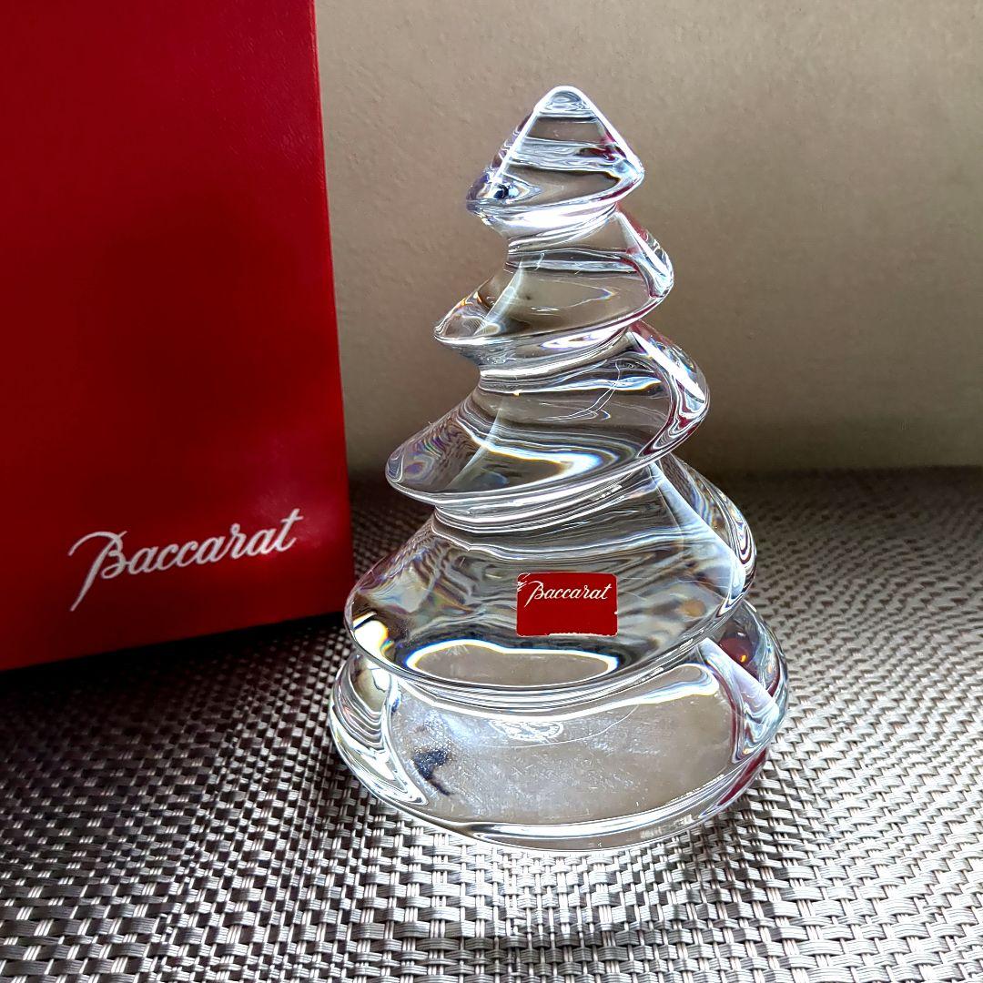 Baccarat バカラ クリスマスツリー　美品 バカラ（Baccarat） 置物 クリスマスツリー クリスタル フィギュリン