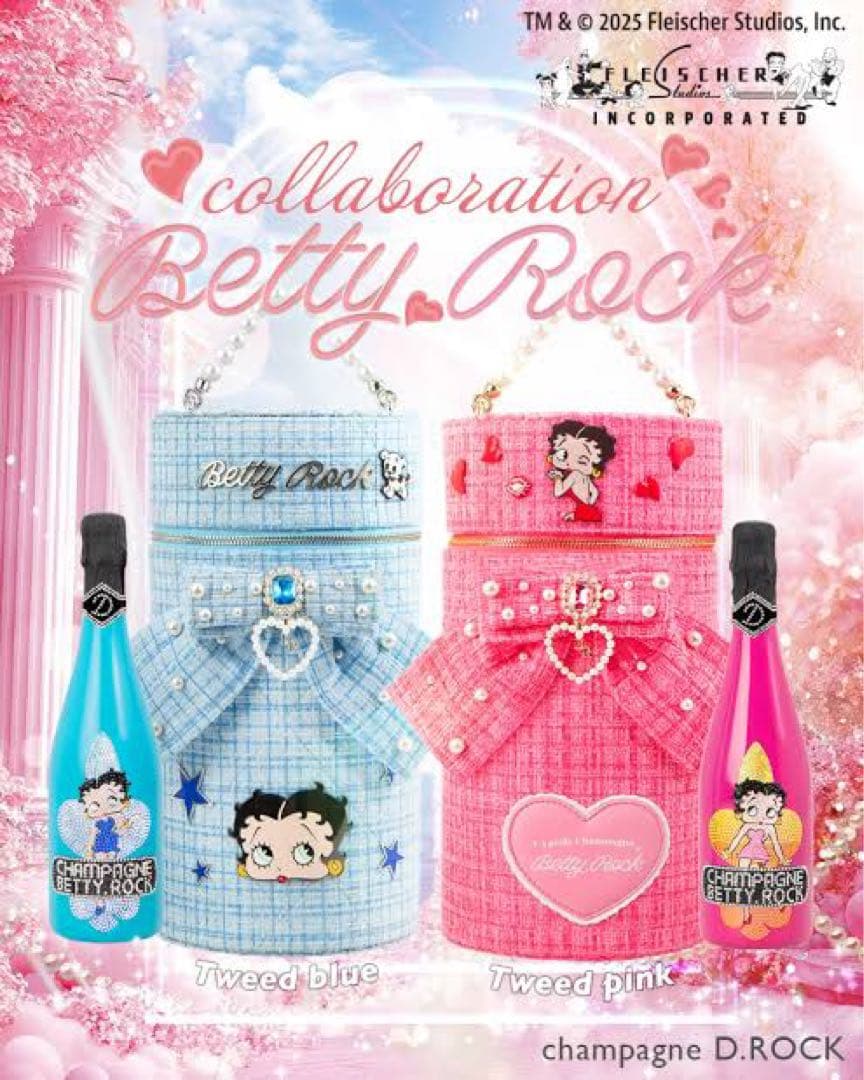 D.ROCK×Betty Boop コラボシャンパン TWEED ツイード ベティーロック ツイード BETTY.ROCK TWEED