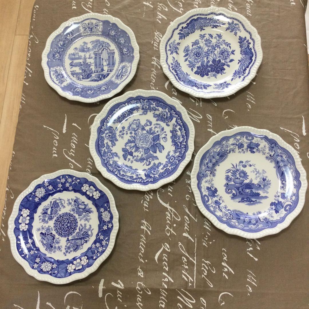 スポード　ブルールーム　リージェンシーシリーズ　大皿　希少　5枚　廃盤　レア スポード ブルールーム リージェンシーシリーズ 大皿 希少 5枚 廃盤