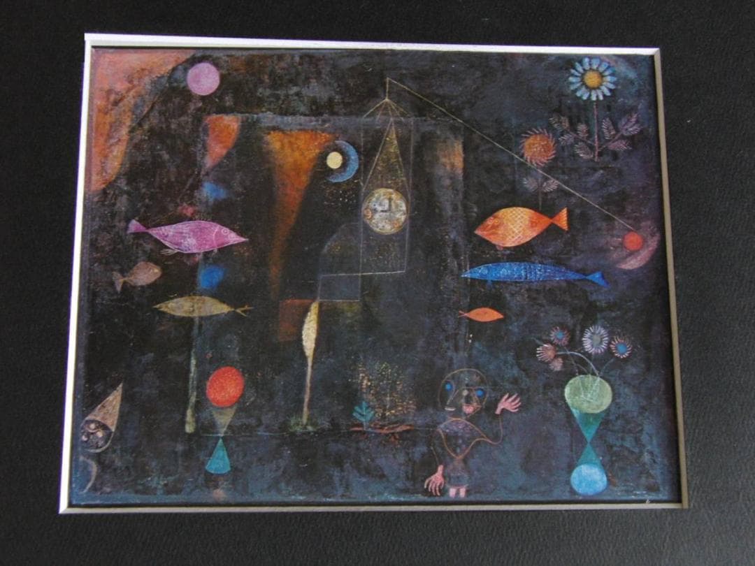 パウル・クレー、【魚の魔術：魚の大作】、希少な額装用画集より、状態良好 パウル・クレー Fish magic 魚の魔法 アートポスター モダン 名画 絵画