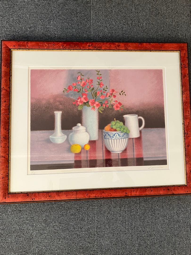 Laveria 花と果物の静物画 版画 124/375 カラヴァッジョ【花と果物のある静物】 - 手描き 絵画（油絵複製画