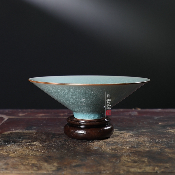 氷生湖藍皿 【共箱】水色氷裂貫入 現代龍泉青磁 贈り物 コレクション